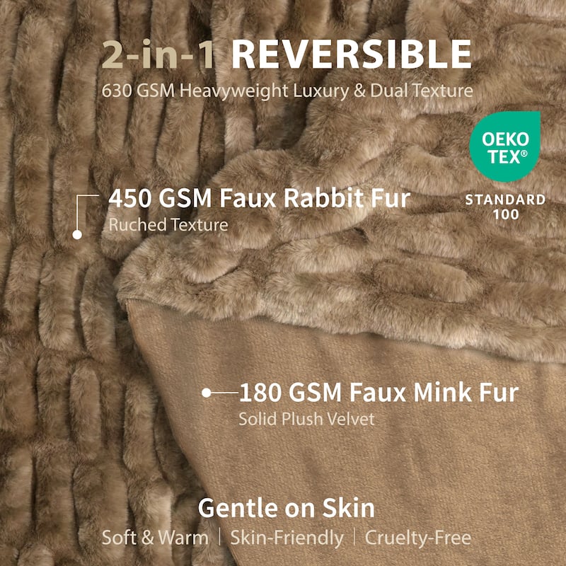 Soft Plush Faux Fur Fuzzy Throw