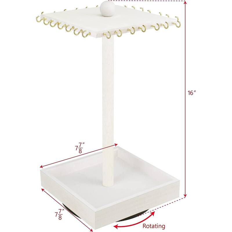 Wooden Rotating Jewelry Organizer - S