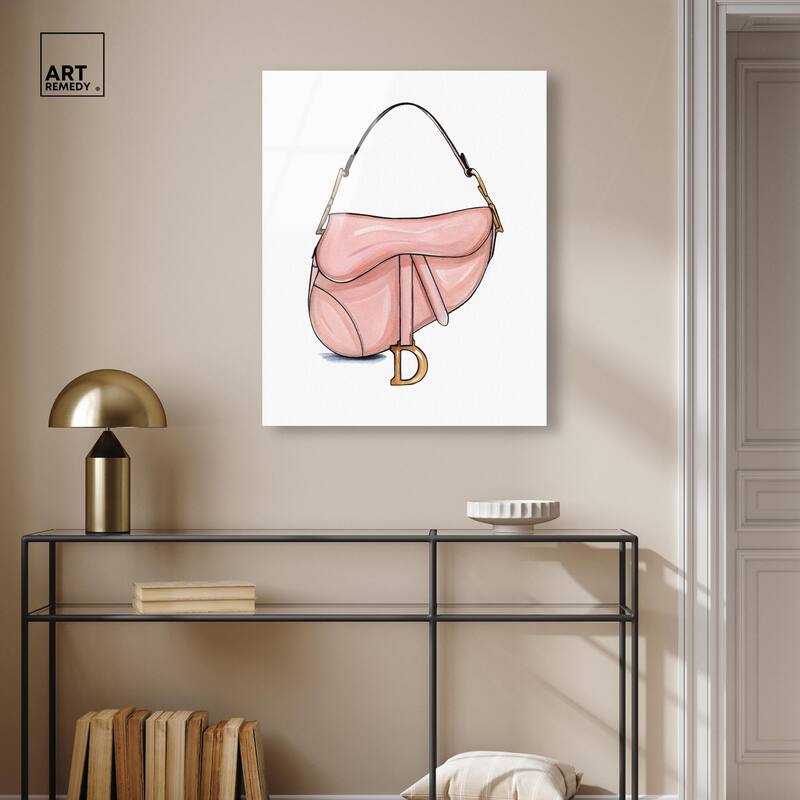 Doll Memories - Blush Pink Bag Acrylic by Art Remedy, Ready to Hang