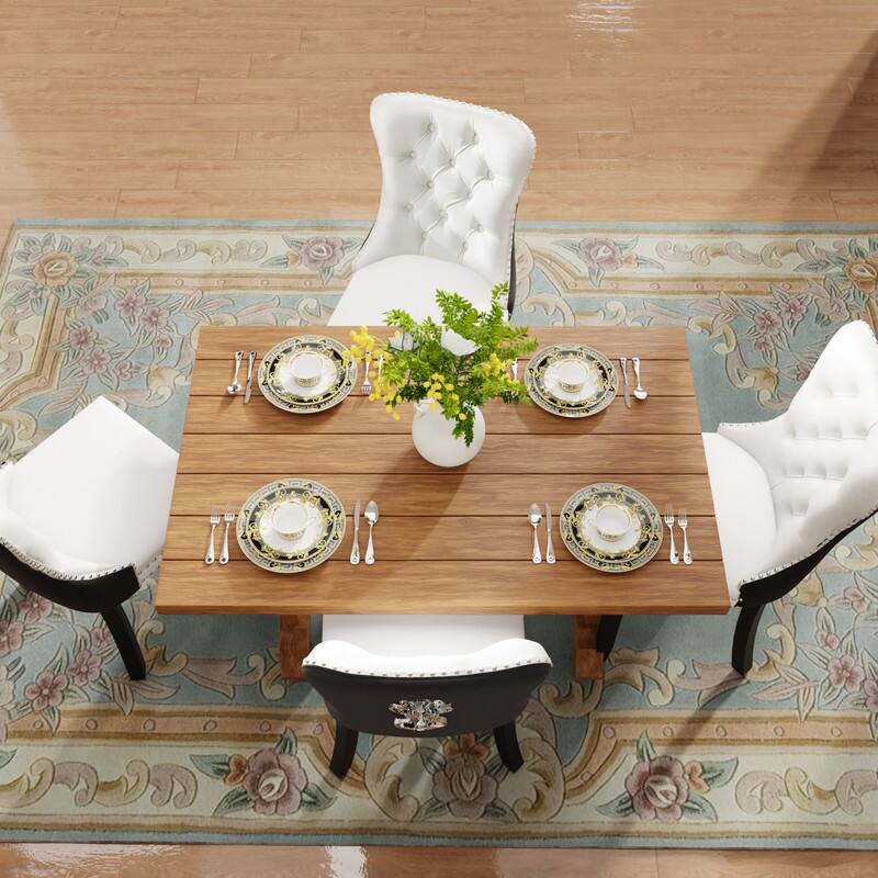 Tufted Naliheads Solid Wood Upholstered Dining Chairs Set of 8