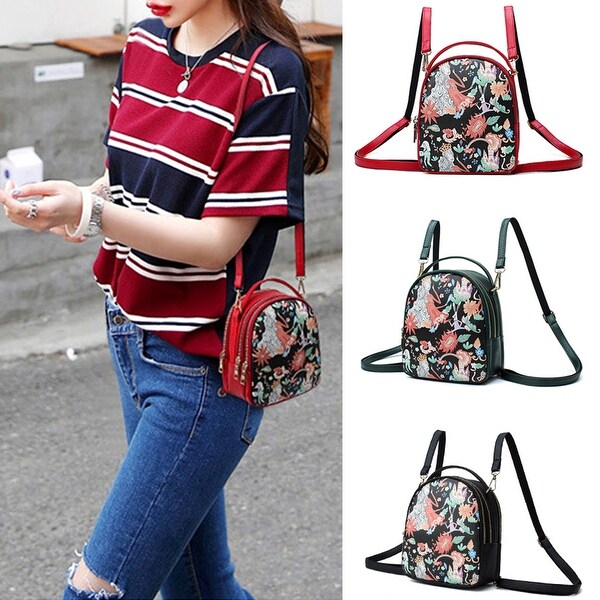 faux leather school backpack