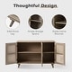 preview thumbnail 3 of 55, Filippo Traditional Rattan 3-Door Sideboard Cabinet by HULALA HOME