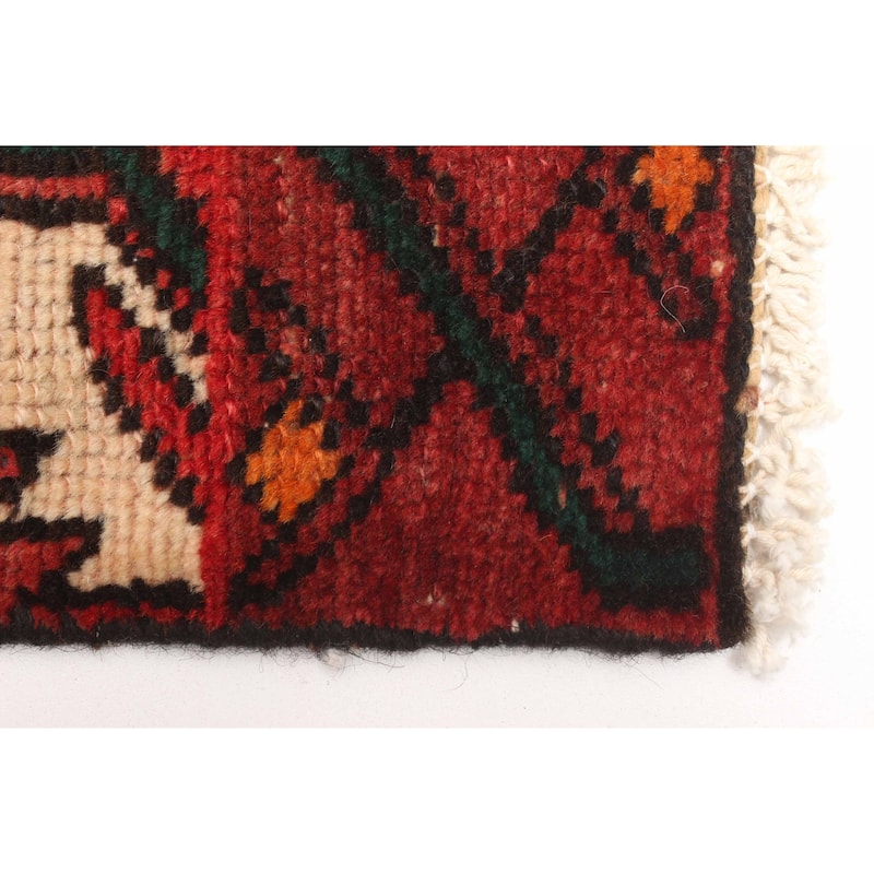 ECARPETGALLERY Hand-knotted Andelz Dark Red Wool Rug - 3'3 x 6'6