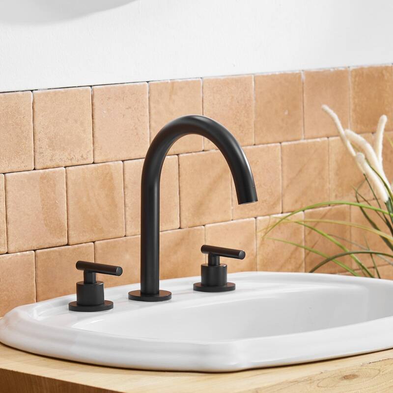 Widespread Double Handle Bathroom Faucet With Pop-up Drain