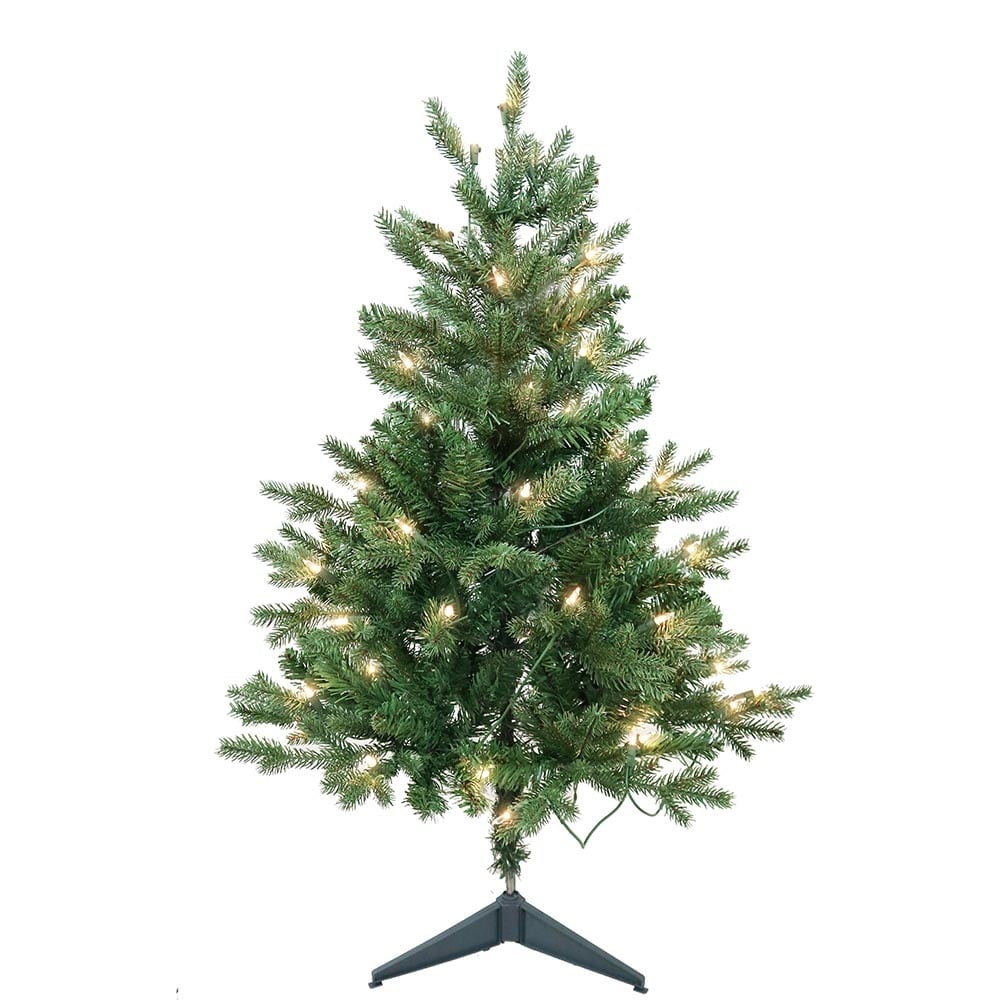 Kurt Adler 3-Foot Pre-Lit Clear Incandescent Jackson Pine Tree - 3'