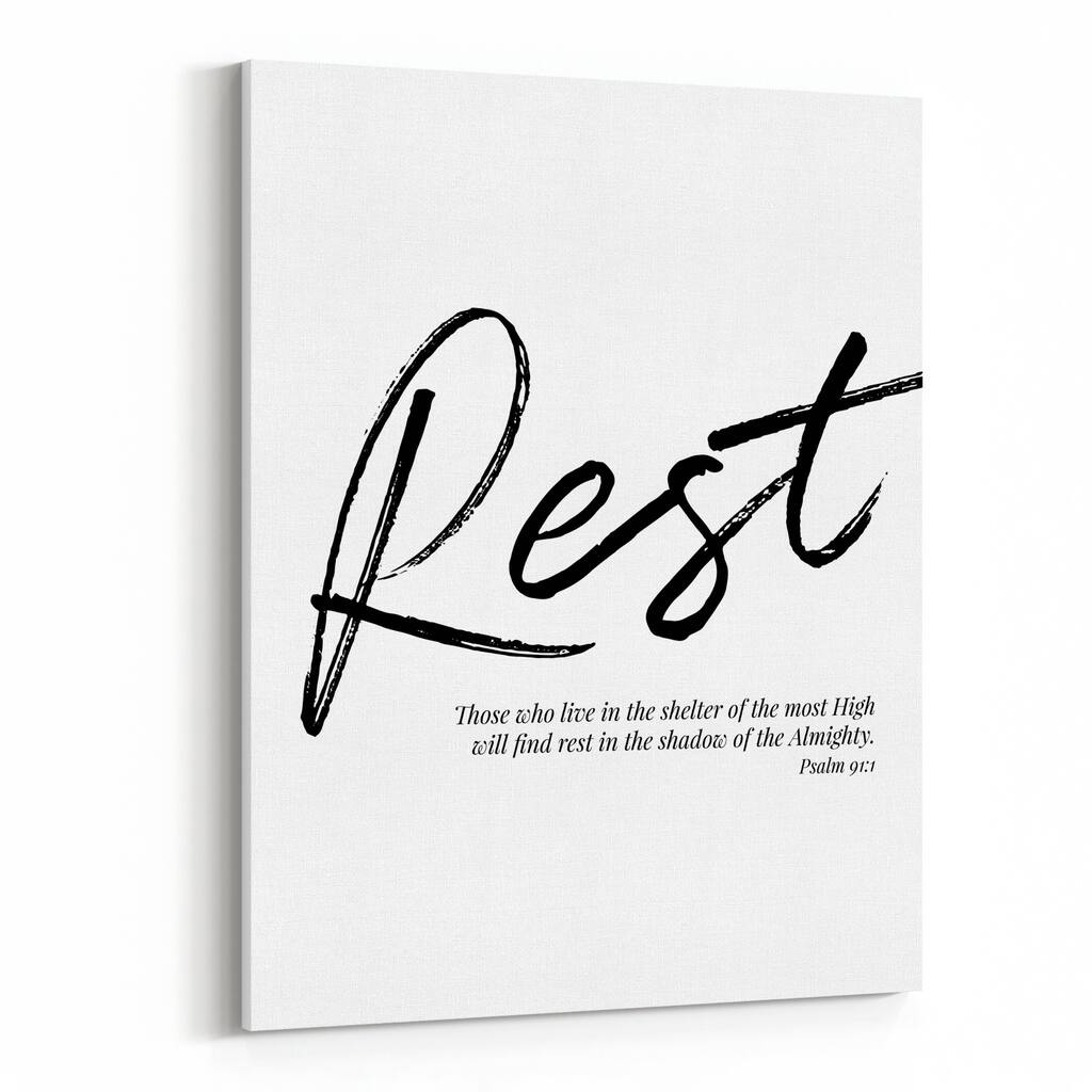 Bible Bible Verse Black-and-white Canvas Wall Art Print