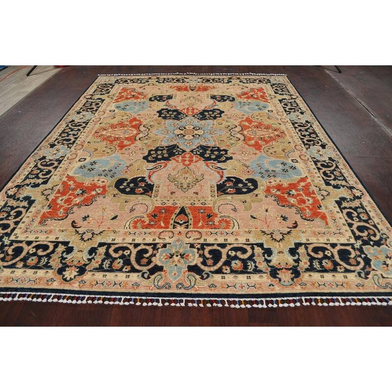 Eye-catching Floral Khotan Oriental Area Rug Wool Hand-knotted Carpet - 8'0" x 9'8"