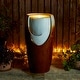 preview thumbnail 62 of 150, Glitzhome Oversized LED Lighted Ceramic Pot Floor Fountains for Outdoor Garden