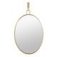 preview thumbnail 1 of 5, Varaluz Stopwatch Oval Powder Room Mirror - Gold Gold