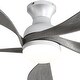 preview thumbnail 7 of 9, 52 Inch Flush Mount 5 Wood Blades Smart Ceiling Fan with Light,Remote and APP Control-Farmhouse,Modern,Contemporary - 52 Inches