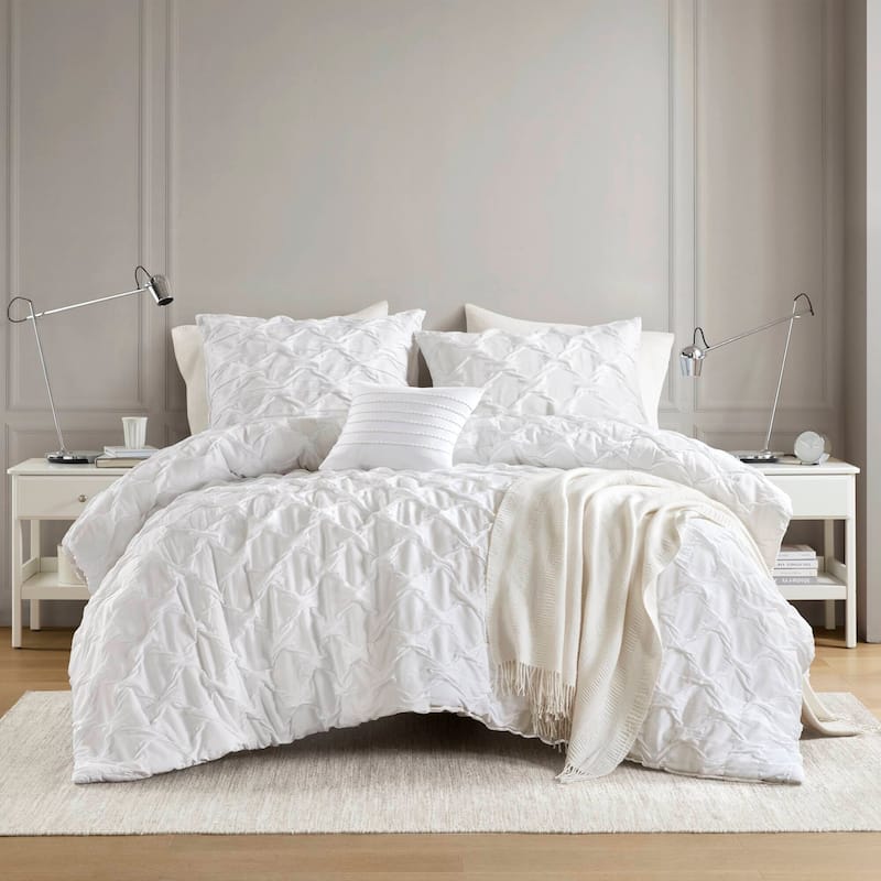 Chelsea Square Bailey Diamond Pucker Woven Comforter Set