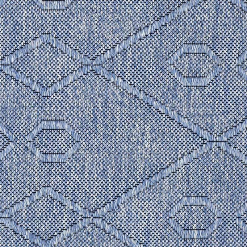 Alameda Solid Color Geometric Machine Washable Indoor Area Rug