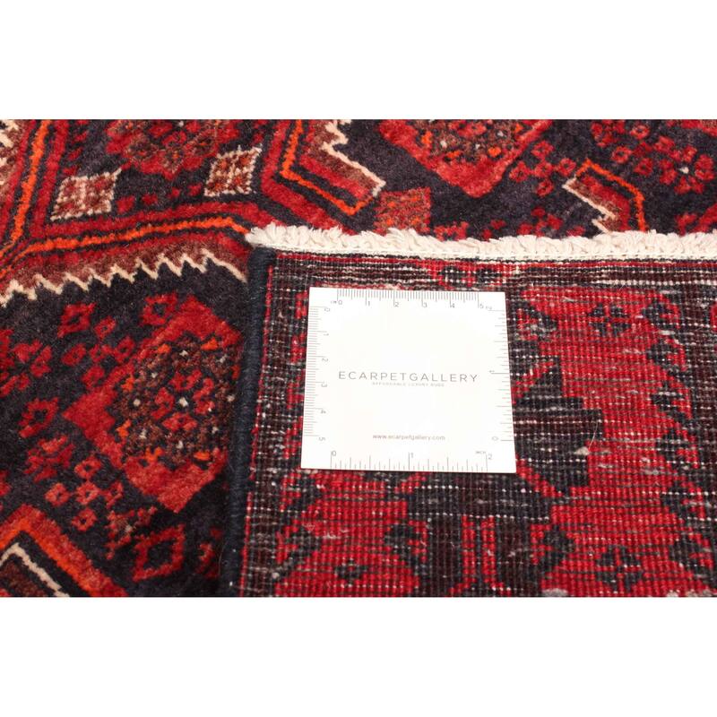 ECARPETGALLERY Hand-knotted Baluch Black Wool Rug - 2'10 x 5'10