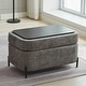 preview thumbnail 9 of 34, 30.3" Fabric Storage Ottoman，Upholstered Footrest with Adjustable Cover and Metal Legs
