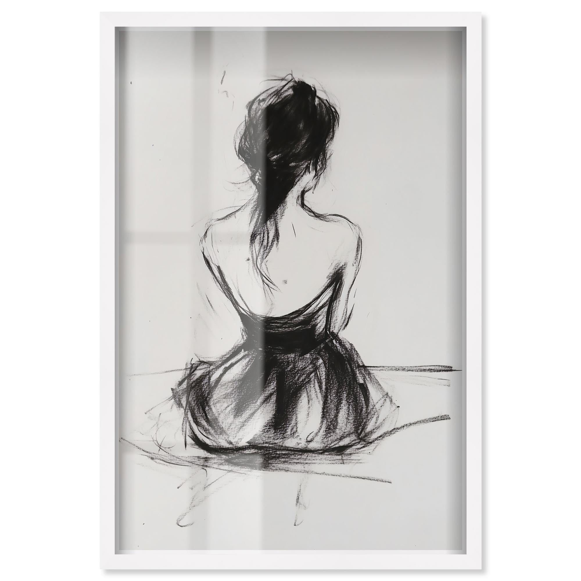 Back View I Minimalist Wall Art Shadowbox Print by Art Remedy