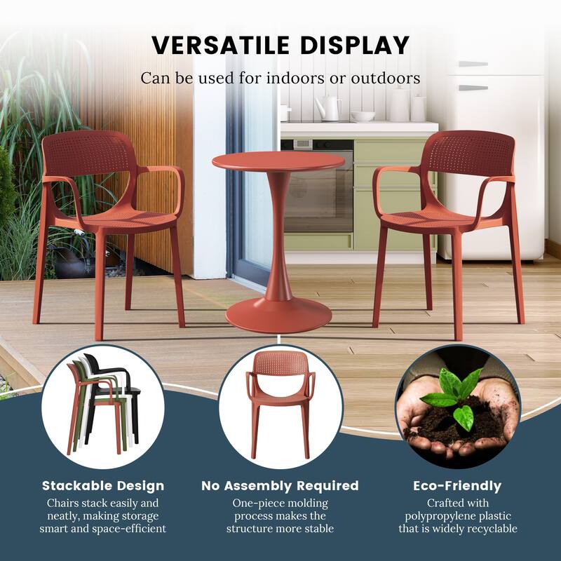 Frond and Form Outdoor Stacking Dining Armchair (Set of 2)