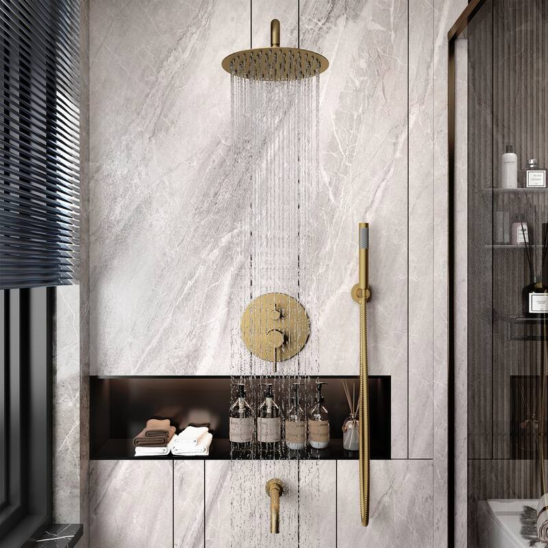 10-Inch Wall Mount Round Shower Set
