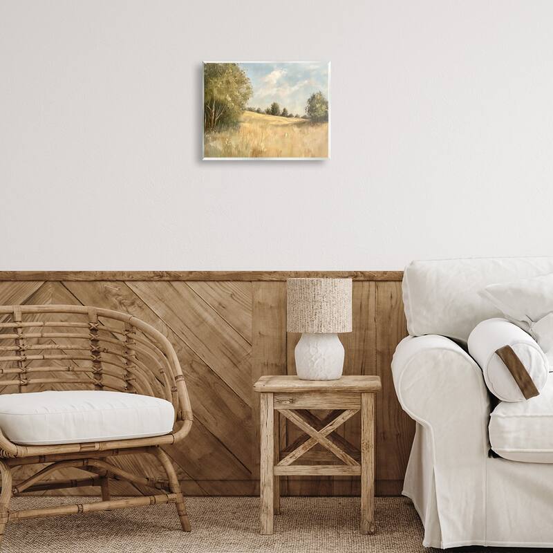 Stupell Classic Country Field Wall Plaque Art Design By Petal Prints Design