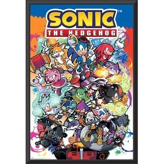 Sonic - Characters Regular Framed Art Poster - Paper Print - Black Wood Frame with Plexi Glass