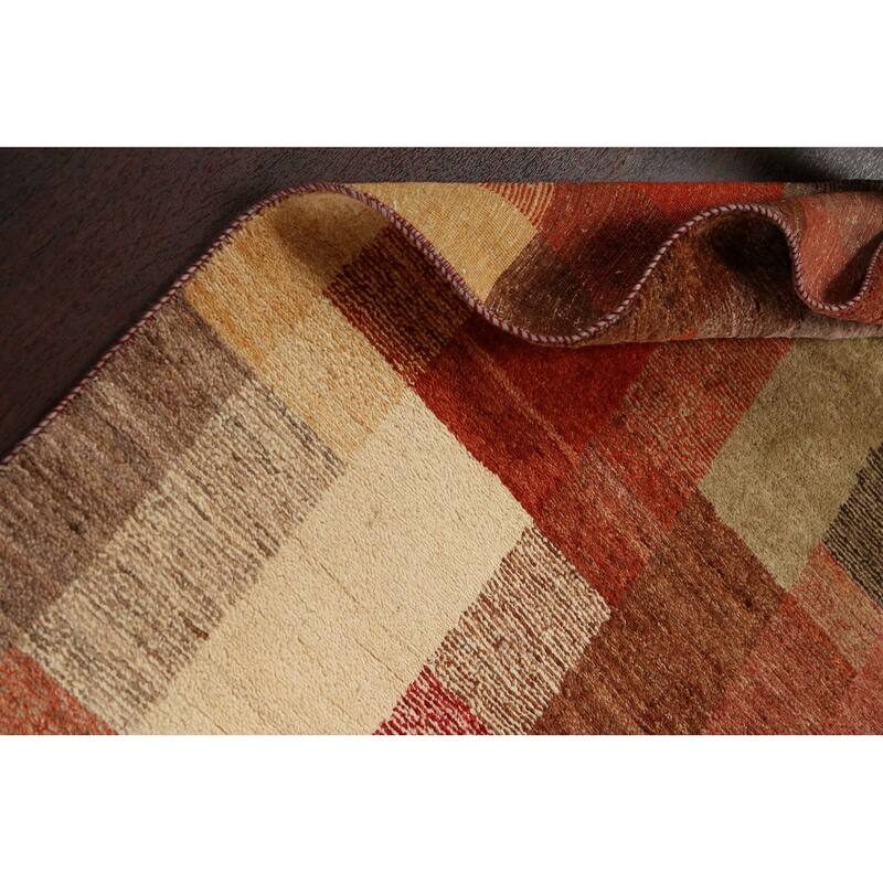 Modern Gabbeh Kashkoli Oriental Area Rug Wool Hand-knotted Carpet - 3'0" x 4'7"