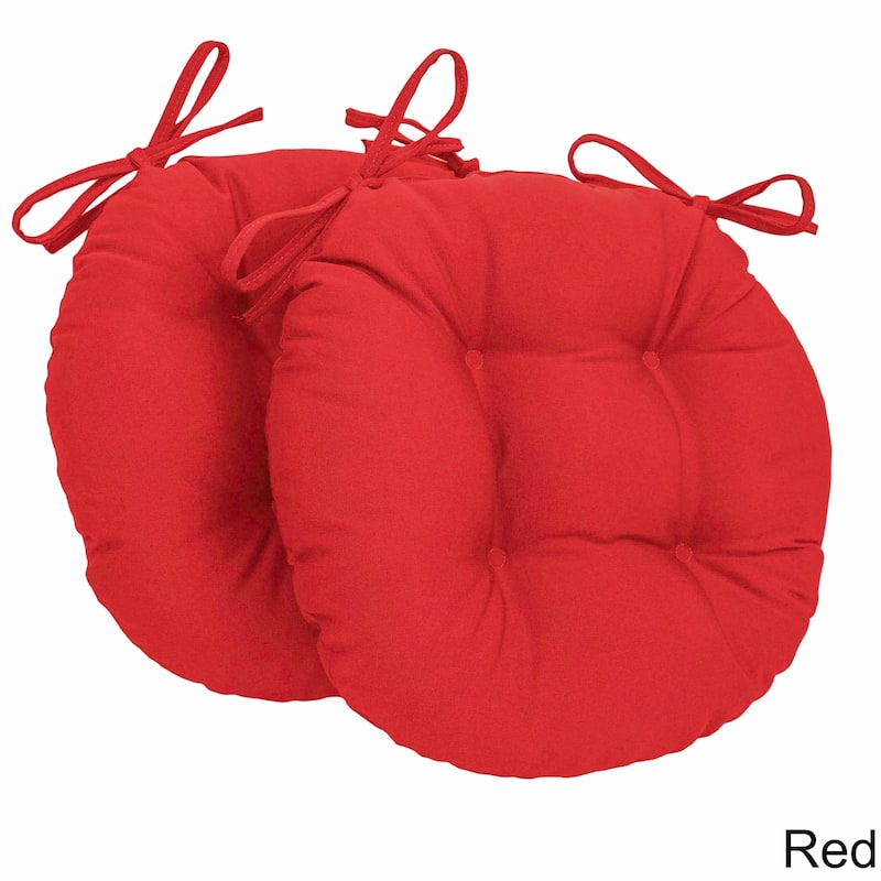16-inch Round Indoor Twill Chair Cushions (Set of 2 or 4) - 16 x 16