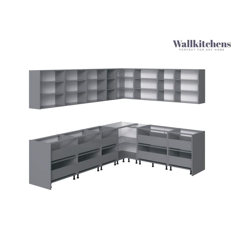 Kitchen Culinary Collection White Gloss Color Base Size 10Ft Wide - 94x120
