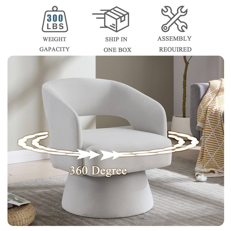 Swivel Barrel Chair Accent Armchair