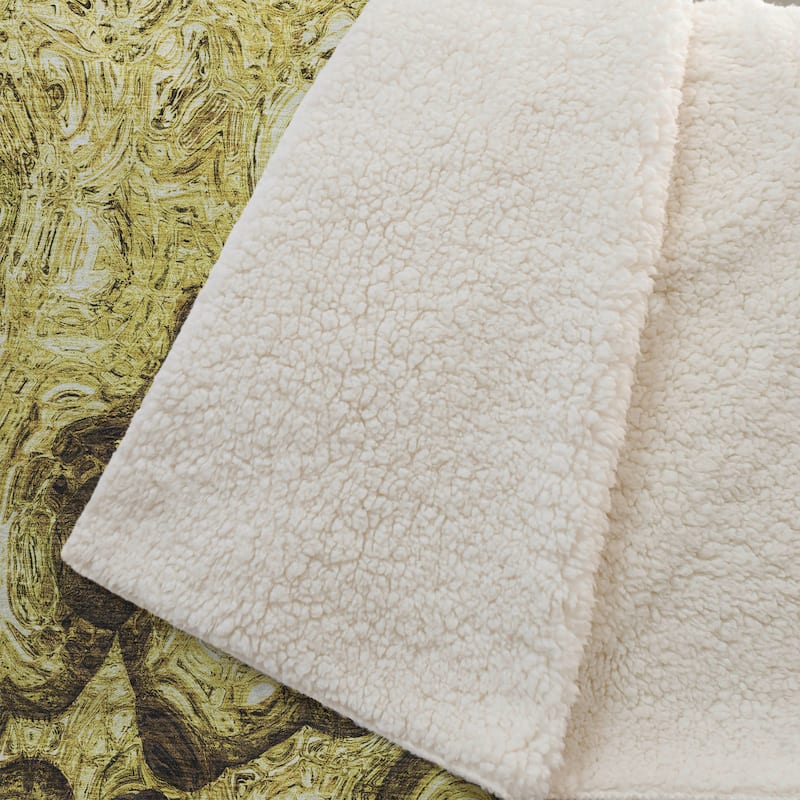 Premium Machine Washable Casual Contemporary Sherpa Throw Blanket