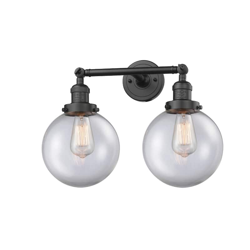Innovations Lighting Beacon 2 Light 19" Wide Bathroom Vanity Light - Oil Rubbed Bronze / Clear