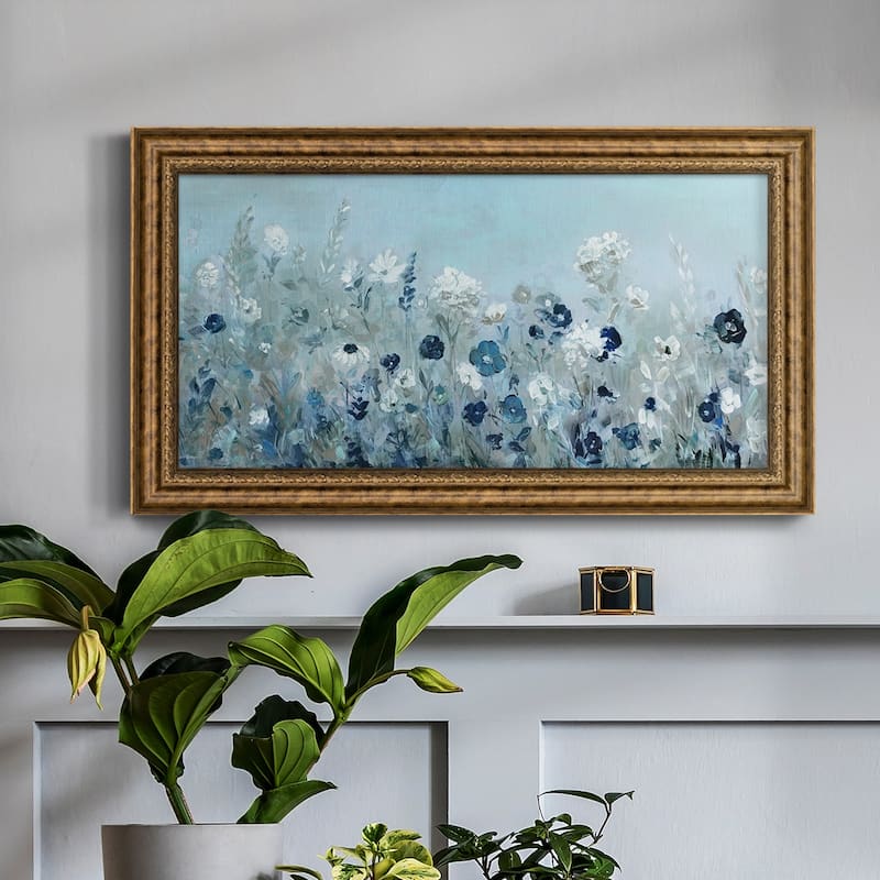 Teal Light Garden Premium Framed Canvas- Ready to Hang