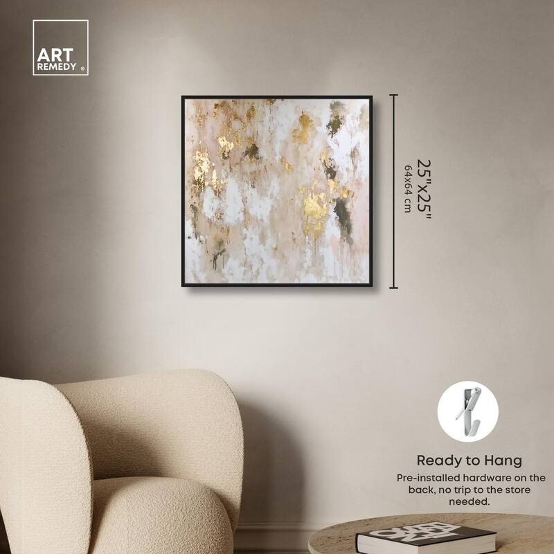 Golden Glimmer Gesture II Canvas by Art Remedy
