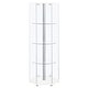 preview thumbnail 8 of 12, Zahavah 4-shelf Hexagonal Clear Glass Curio Cabinet