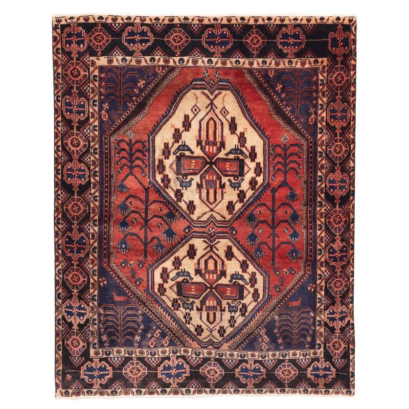 ECARPETGALLERY Hand-knotted Melis Dark Copper Wool Rug - 4'11 x 6'3