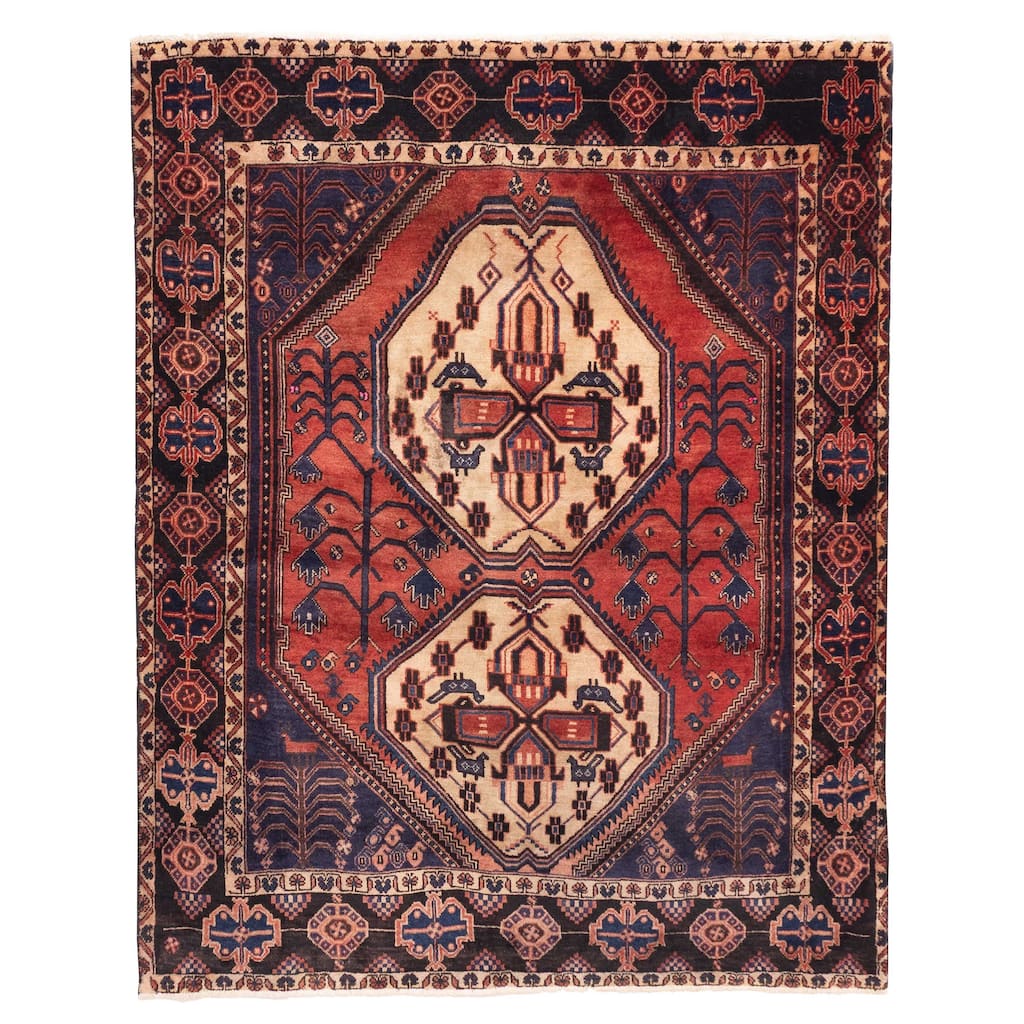 ECARPETGALLERY Hand-knotted Melis Dark Copper Wool Rug - 4'11 x 6'3
