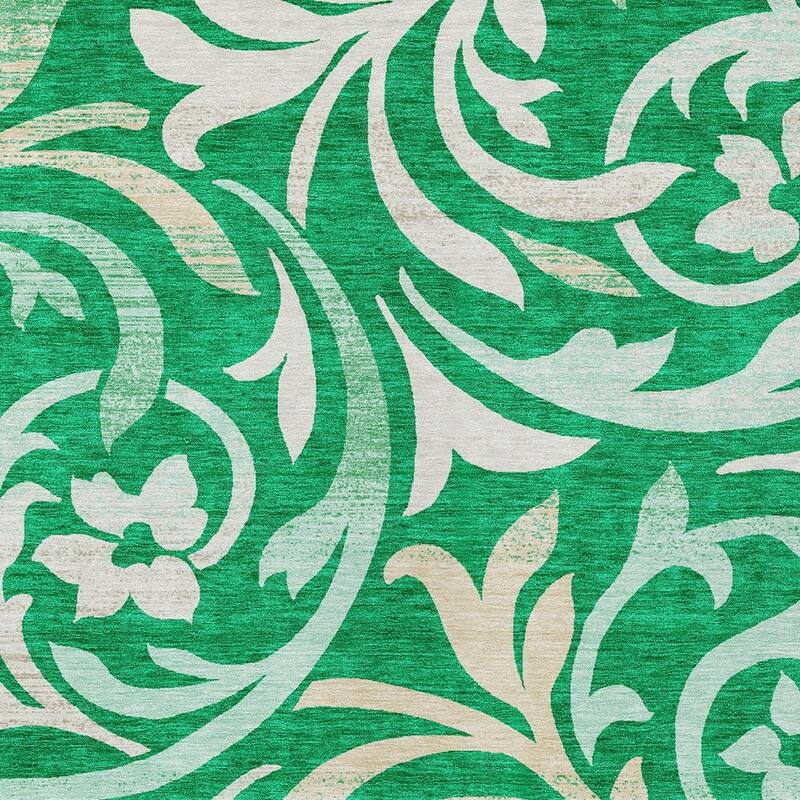 HomeRoots Floral Transitional Rectangle Outdoor Rug