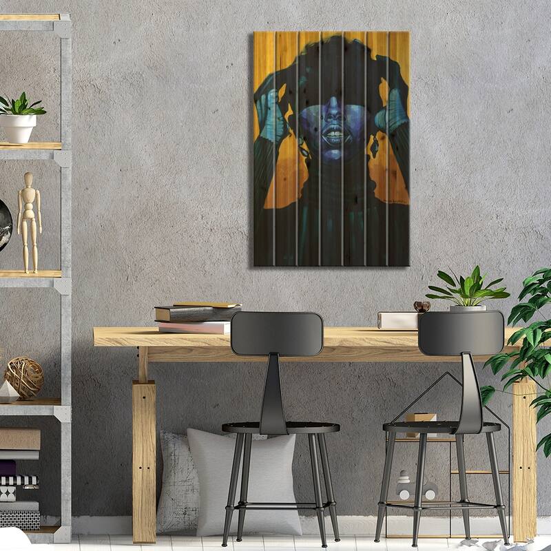 Restrained II Print On Wood by Damola Ayegbayo - Multi-Color