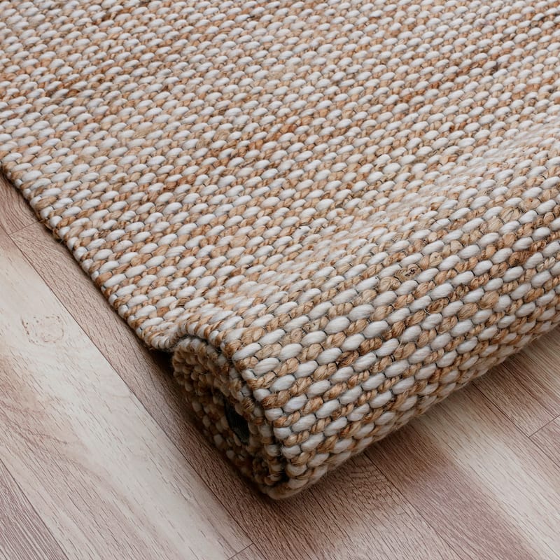 Sevita Farmhouse Jute and Wool Blend Indoor Area Rug