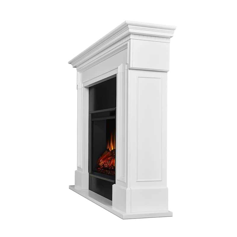 Thayer 55" White Electric Fireplace by Real Flame