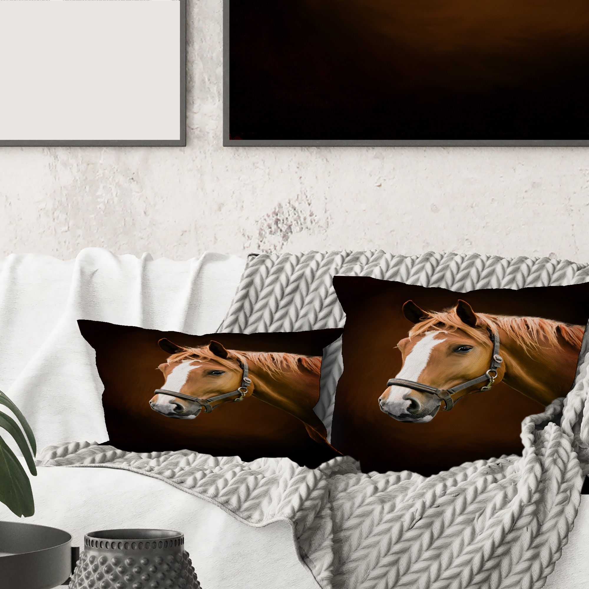 Designart 'Portrait Of Brown Horse With White Nose I'-image