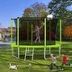 preview thumbnail 10 of 14, 8 ft. Round Outdoor Trampoline with Enclosure Net ﻿ 96" x 96"