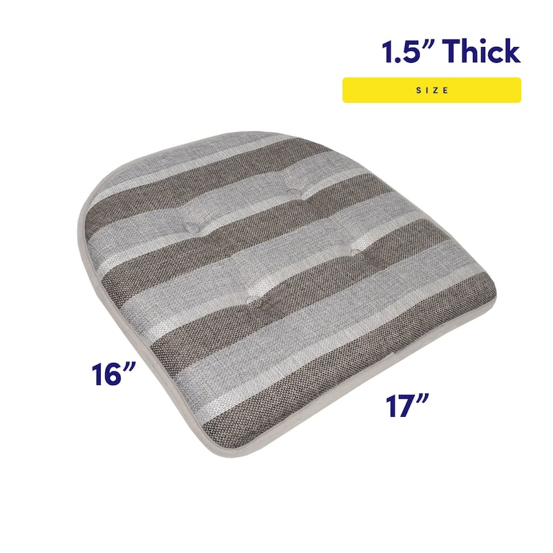 Bradford Striped U Shaped Memory Foam Chair Pad