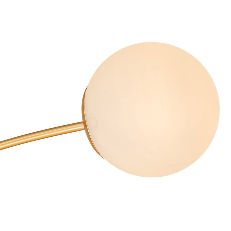 Mid-Century 12-Light Milky Glass Globe Sputnik Ceiling Light - 39in