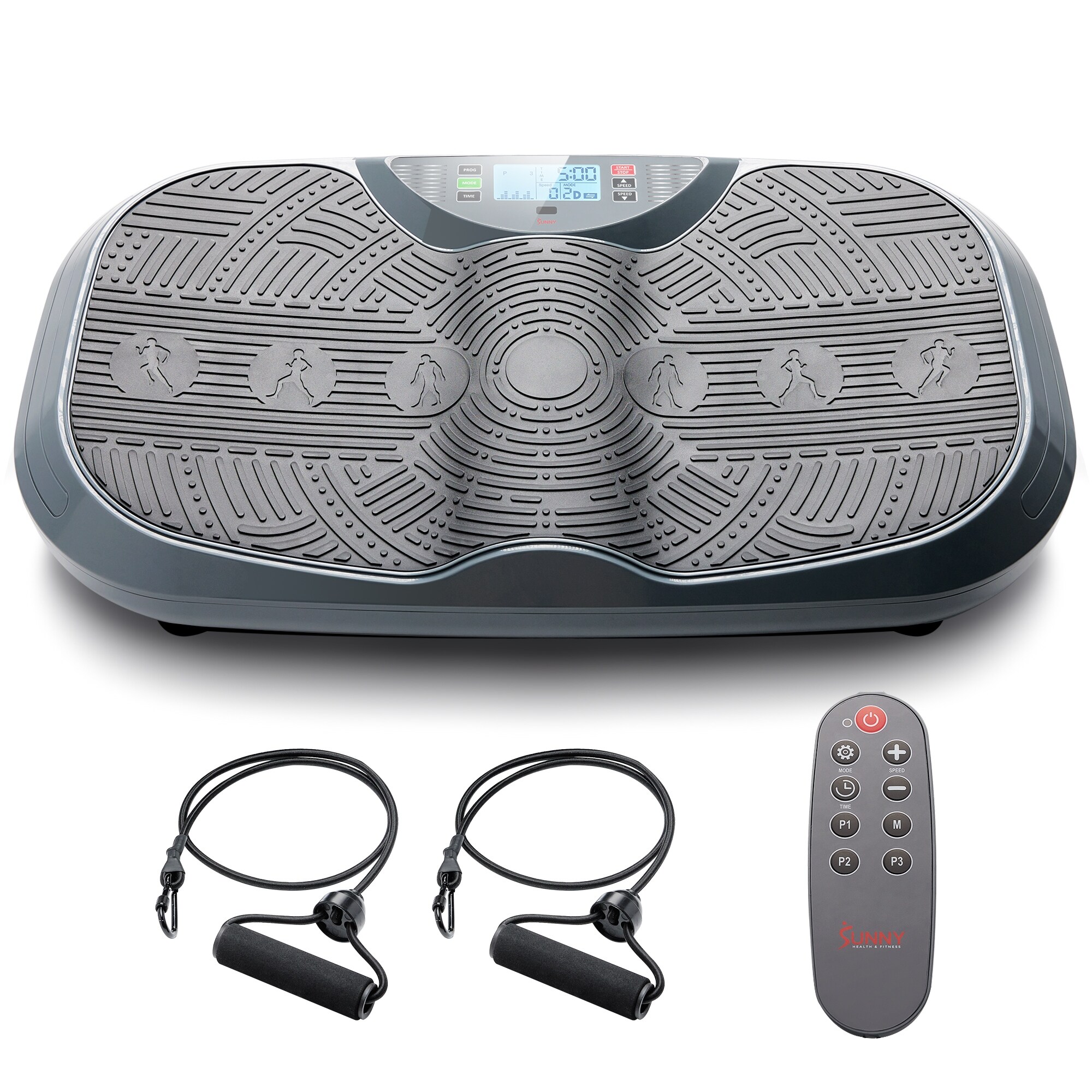 Sunny Health Fitness 3D Vibration Platform with Resistance Bands 16 Speed and 3 Vibration Modes SF VP822057 Bed Bath Beyond 38250490