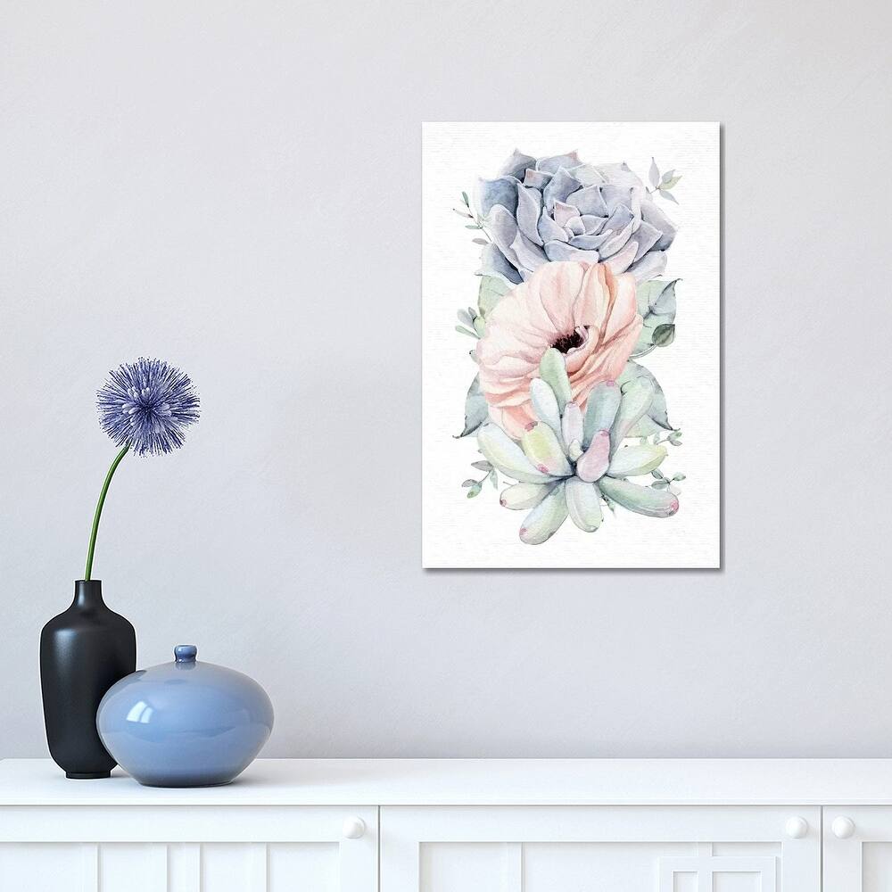 iCanvas "Succulents Southwestern Floral Mint Green II" by Nature Magick Canvas Print