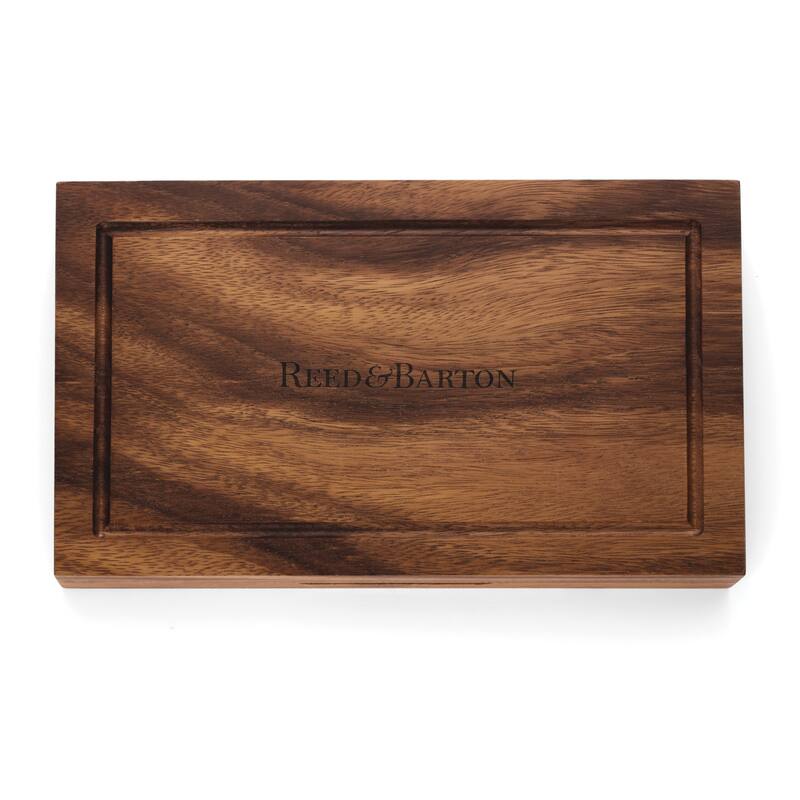 Reed And Barton Asher 5-Piece Steak Knife Set with Storage Box - Stainless - 5-Piece Box Set