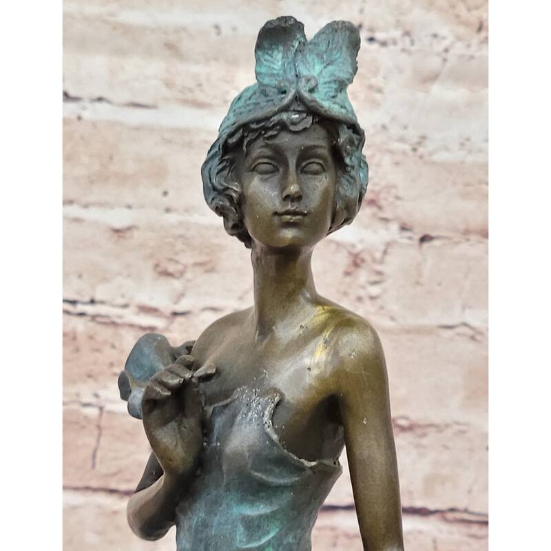 Las Vegas Follies Entertainer Showroom Actress Genuine Bronze Sculpture By Patoue