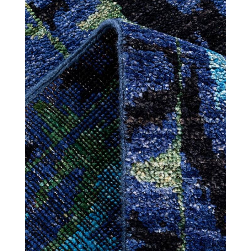 Contemporary Overdyed Wool Hand Knotted Runner - 2' 6" x 10' 8"