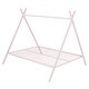 preview thumbnail 12 of 21, Full Size Bed Tent Frame with Metal Floor Playhouse, Slat Support for Kids' Bedroom Furniture, No Box Spring Required