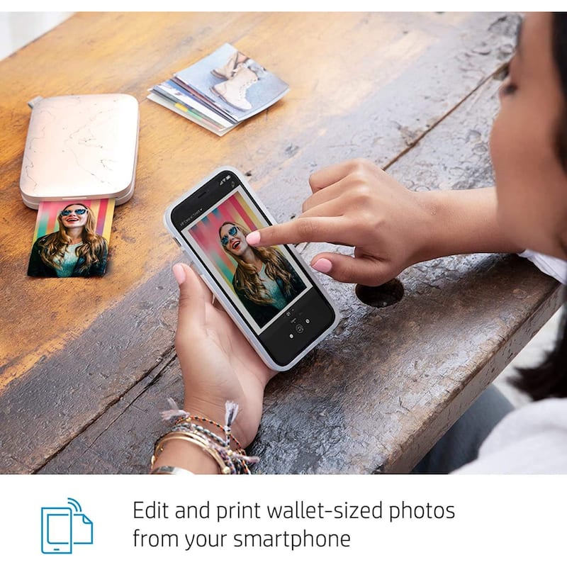 HP Sprocket Portable Instant Photo Printer, Prints From iOS or Android Devices
