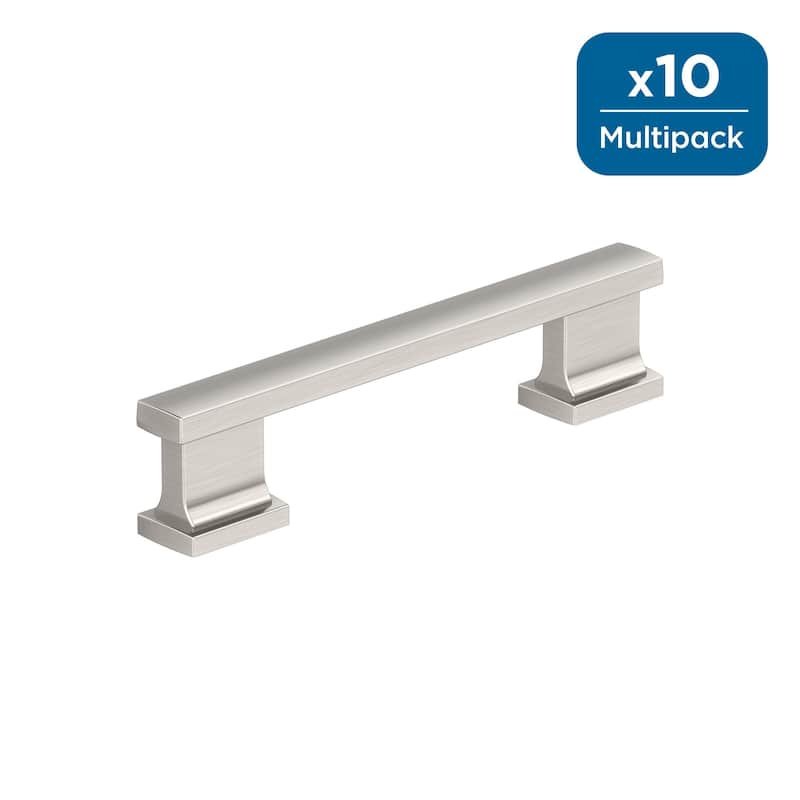 Amerock Triomphe Cabinet and Furniture Pull - 3-3/4 inch (96mm) Center-to-Center - Satin Nickel